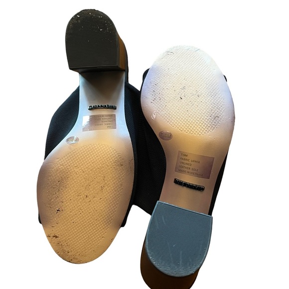 Gianni Bini Black Slip On Knit Heel Sandal Size 7.5 - Picture 8 of 10